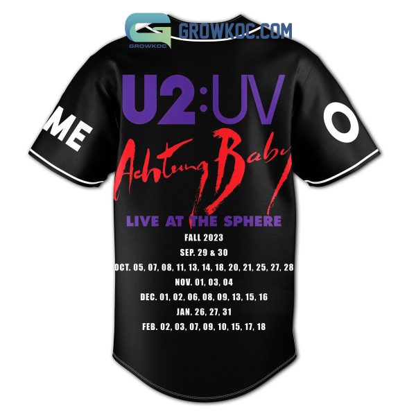 U2 UV Achtung Baby Live At The Sphere Fall 2023 Personalized Baseball Jersey