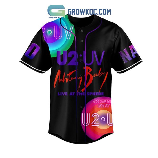 U2 UV Achtung Baby Live At the Sphere Personalized Baseball Jersey