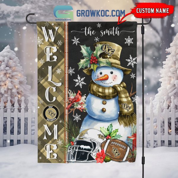 UCF Knights Football Snowman Welcome Christmas House Garden Flag