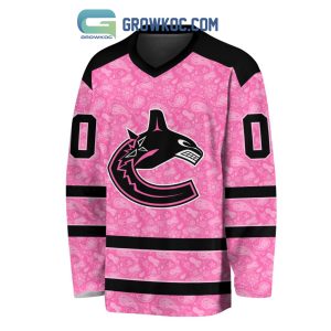 Vancouver Canucks NHL Special Pink Breast Cancer Hockey Jersey Long Sleeve