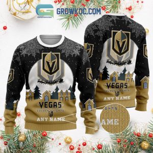 Vegas Golden Knights NHL Merry Christmas Personalized Ugly Sweater