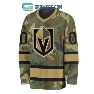 Vegas Golden Knights Special Camo Veteran Design Personalized Hockey Jersey