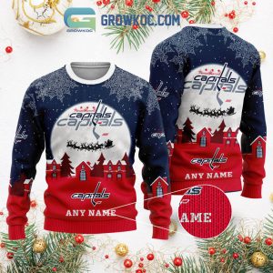 Washington Capitals NHL Merry Christmas Personalized Ugly Sweater