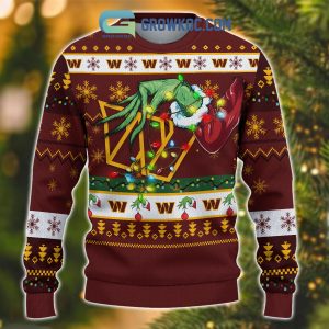 Washington Commanders NFL Grinch Christmas Ugly Sweater