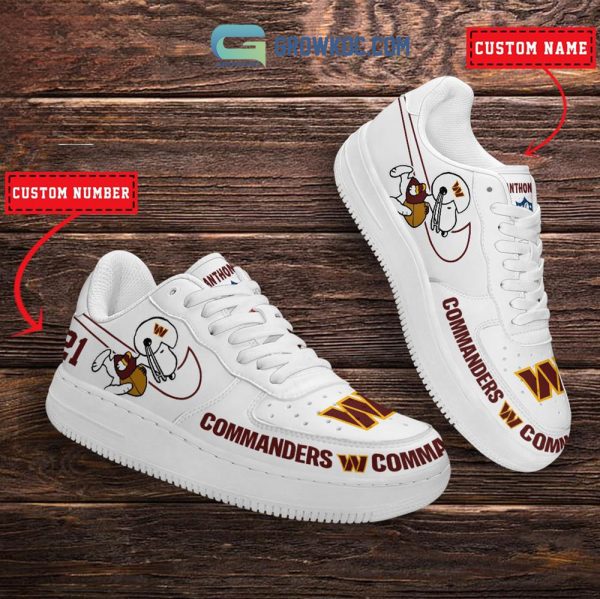 Washington Commanders NFL Snoopy Personalized Air Force 1 Low Top Shoes