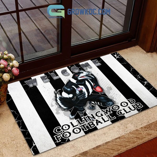 Welcome Collingwood Magpies Mascot Doormat