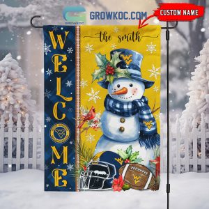 West Virginia Mountaineers Football Snowman Welcome Christmas House Garden Flag