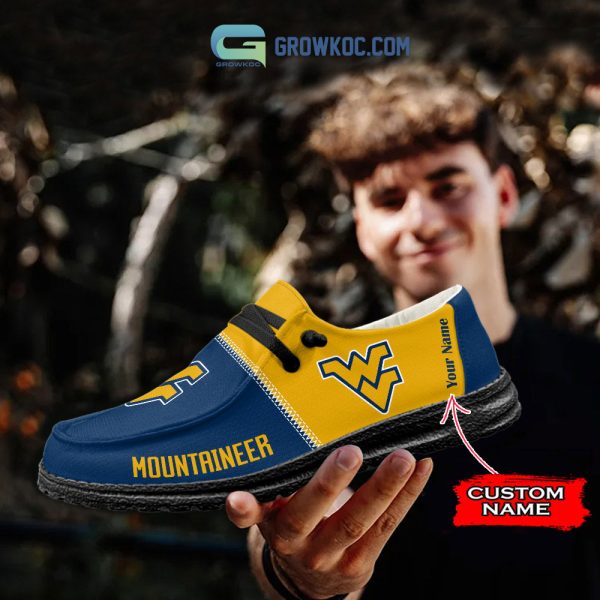 West Virginia Mountaineers Personalized Hey Dude Shoes