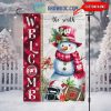 Arizona Cardinals Football Snowman Welcome Christmas Personalized House Gargen Flag