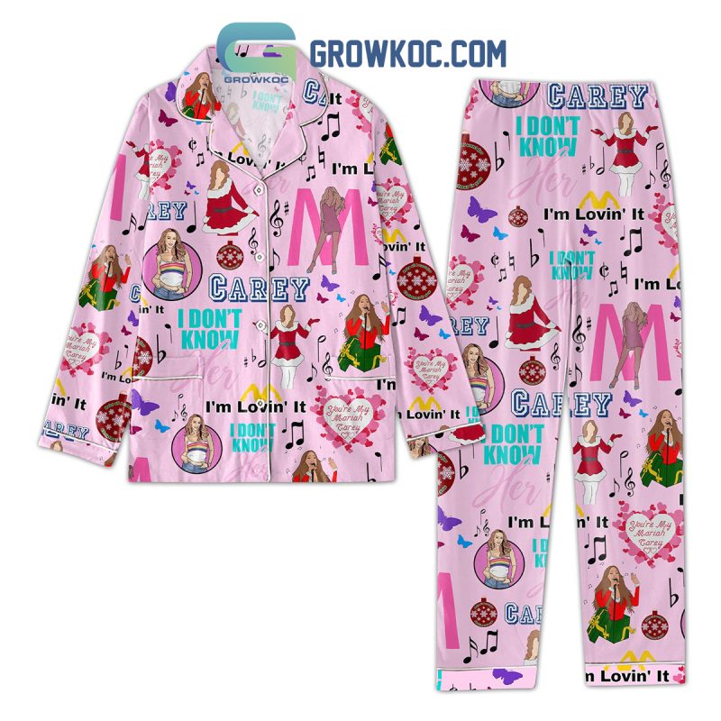 You're My Mariah Carey I'm Loving It Pink Design Pajamas Set - Growkoc