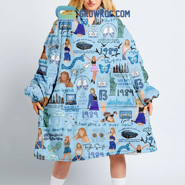 1989 Taylor Swift Blue Design Wildest Dreams All You Had to Do Was Stay I Know Places  Oodie Hoodie Blanket