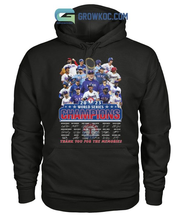 2023 World Series Champions Texas Rangers Memories T Shirt