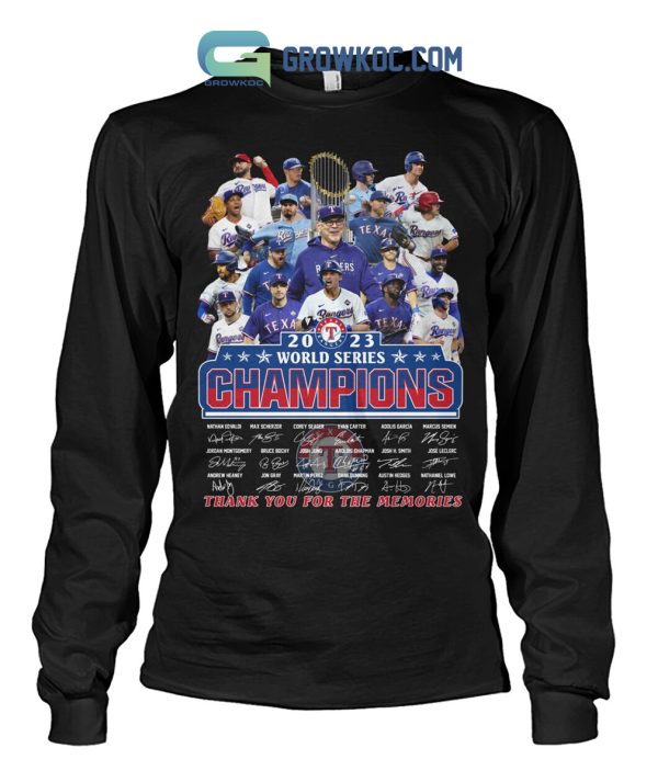2023 World Series Champions Texas Rangers Memories T Shirt