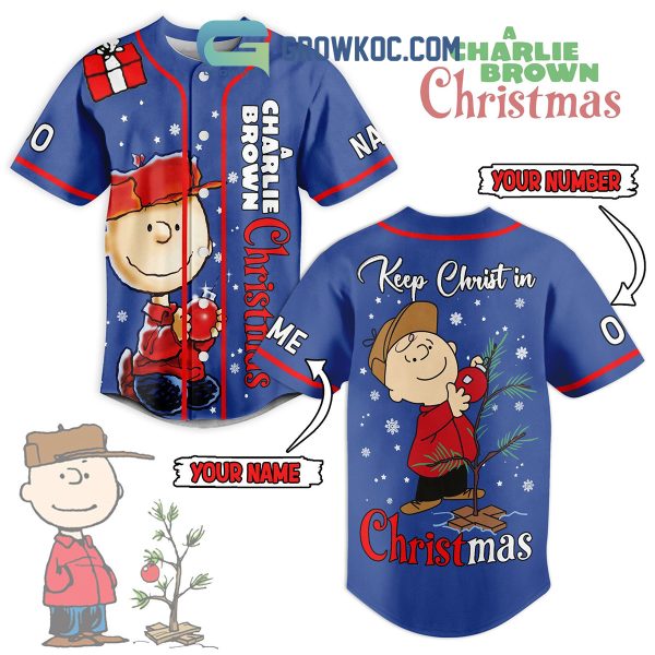 A Charlie Brown Christmas Keep Christ In Christmas Custom Name Baseball Jersey