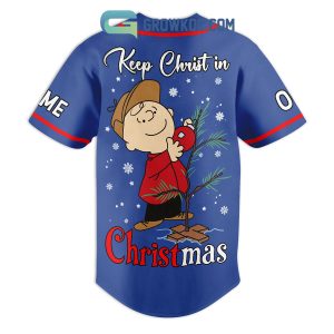 A Charlie Brown Christmas Keep Christ In Christmas Custom Name Baseball Jersey