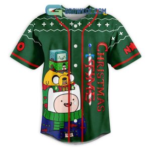 Adventure Time Christmas Holiday Personalized Baseball Jersey