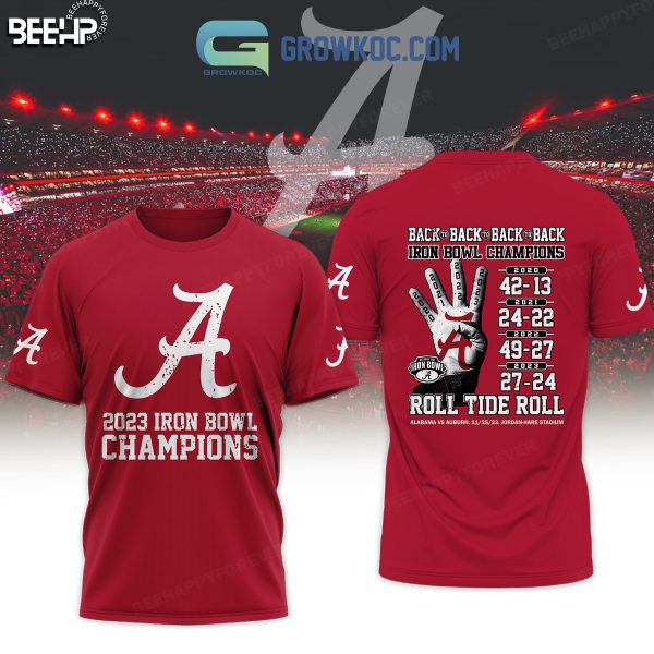 Alabama Crimson Tide 2023  State Iron Bowl Champions Roll Tide Roll Big Al Hoodie T Shirts Red Design