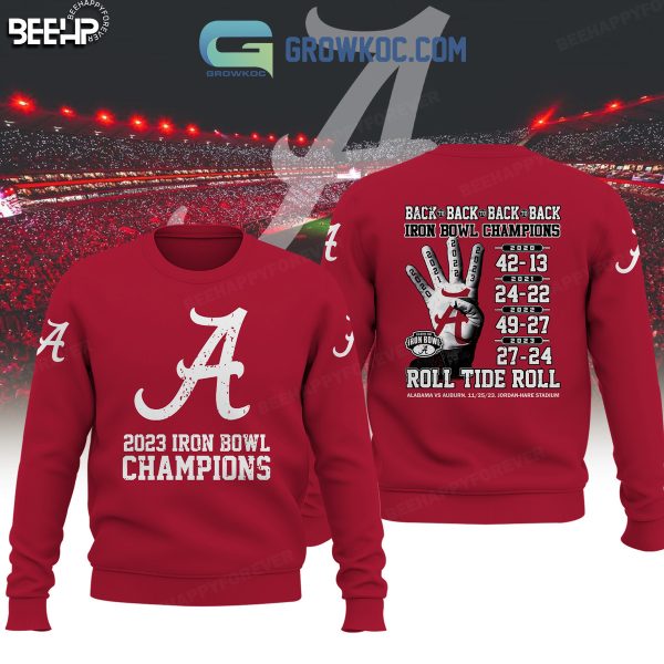 Alabama Crimson Tide 2023  State Iron Bowl Champions Roll Tide Roll Big Al Hoodie T Shirts Red Design