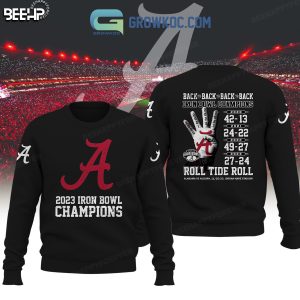 Alabama Crimson Tide Black Version 2023  State Iron Bowl Champions Roll Tide Roll Big Al Hoodie T Shirts