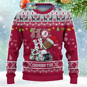 Alabama Crimson Tide NCAA Ho Ho Ho Snow Christmas Personalized Ugly Sweater