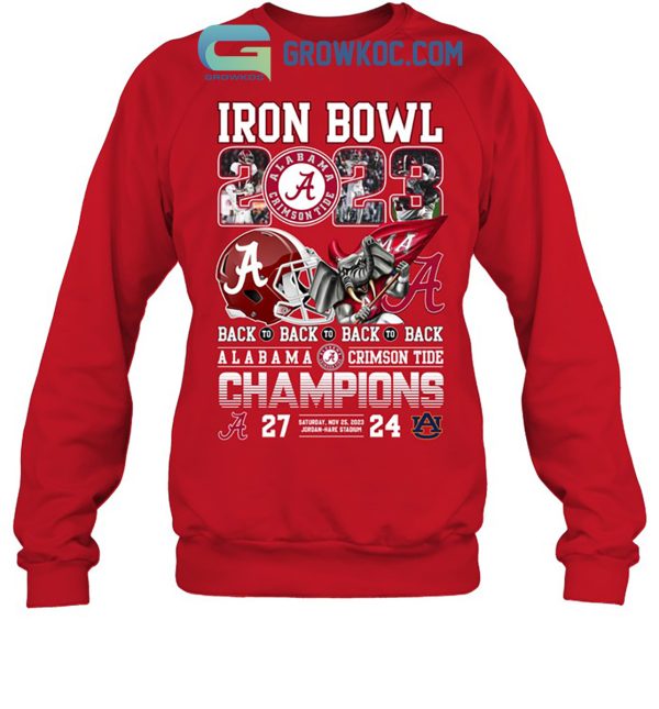 Alabama Crimson Tide State Iron Bowl 2023 Champions Back To Back Roll Tide Big Al Hoodie T Shirts