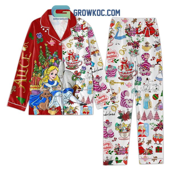 Alice In Wonderland Santa Claus Christmas Pajamas Set
