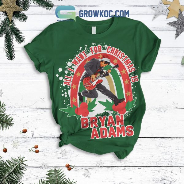 All I Want For Christmas Is Bryan Adams Ho Ho Ho Merry Christmas Fleece Pajamas Set
