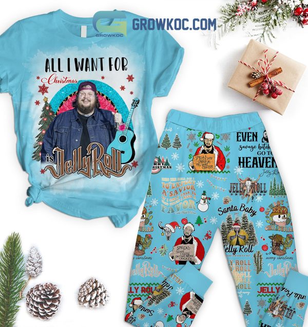 All I Want For Christmas Is Jelly Roll Fleece Pajamas Set