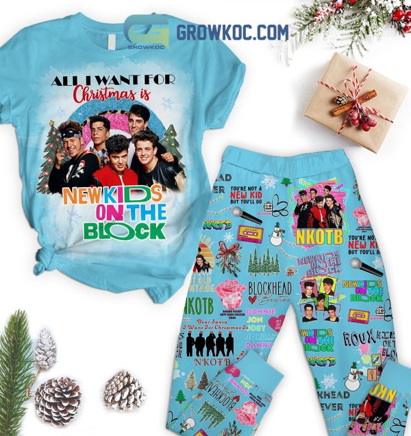 All I Want For Christmas Is New Kids On The Block Fleece Pajamas Set