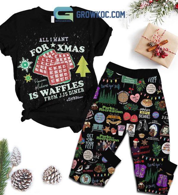 All I Want For Christmas Is Waffles From JJS Diner Pajamas Set