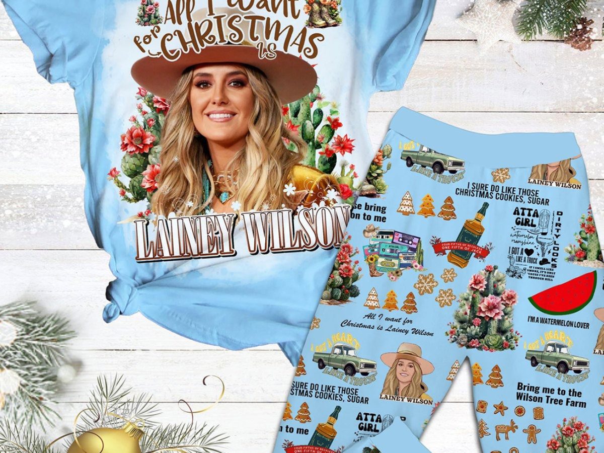 All I Want For Christmas Lainey Wilson Pajamas Set - Growkoc