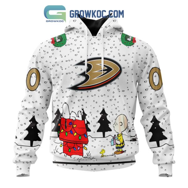 Anaheim Ducks NHL Mix Snoopy Peanuts Christmas Personalized Hoodie T Shirt