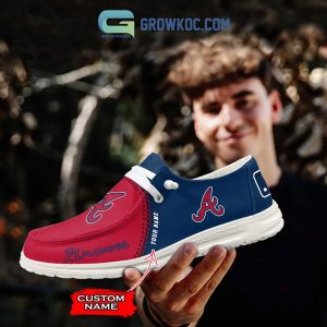 Atlanta Braves MLB Personalized Hey Dude Shoes