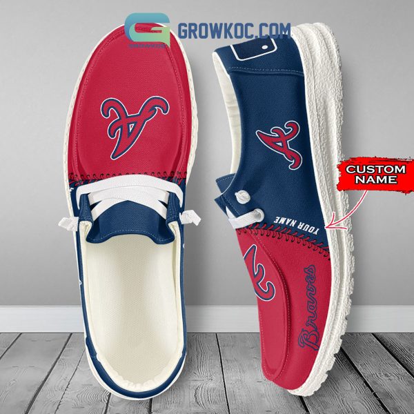 Atlanta Braves MLB Personalized Hey Dude Shoes