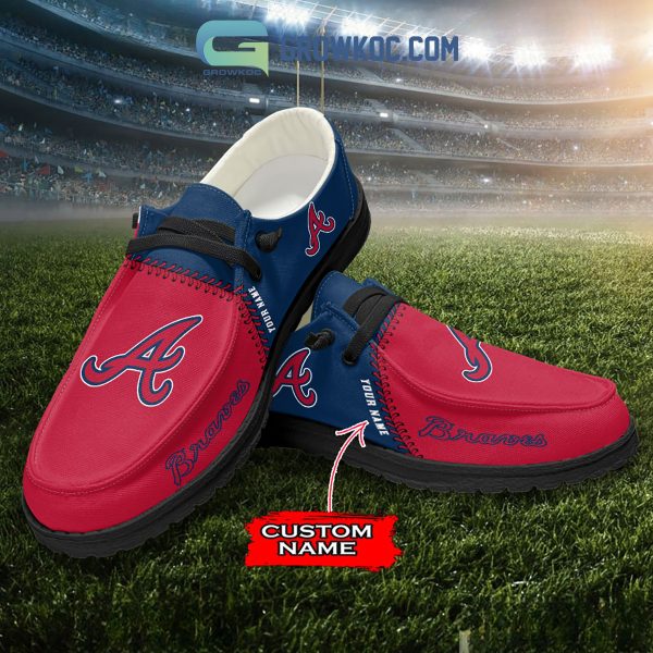 Atlanta Braves MLB Personalized Hey Dude Shoes