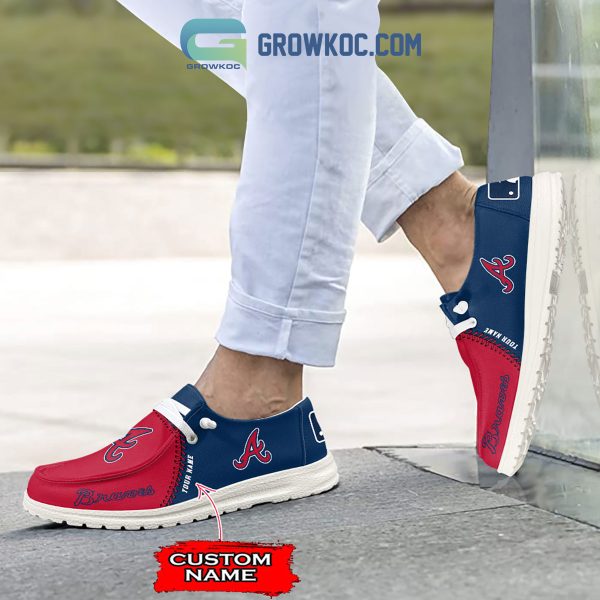 Atlanta Braves MLB Personalized Hey Dude Shoes