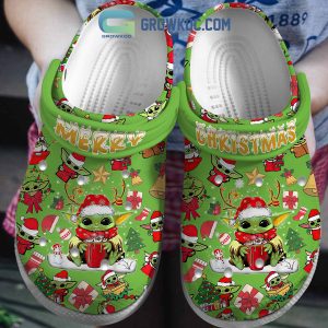 Baby Yoda Merry Christmas Clogs Crocs