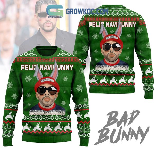 Bad Bunny Feliz Navibunny Christmas Ugly Sweater