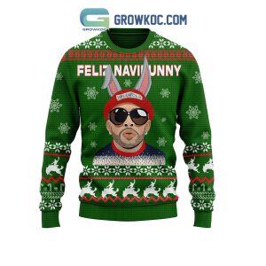 Bad Bunny Feliz Navibunny Christmas Ugly Sweater