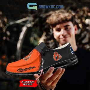 Baltimore Orioles MLB Personalized Hey Dude Shoes