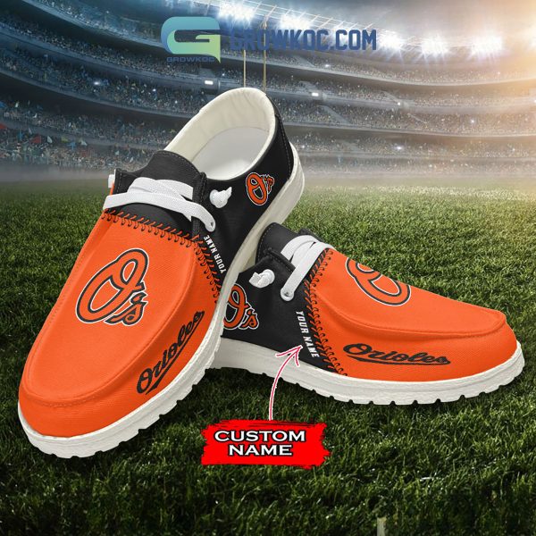 Baltimore Orioles MLB Personalized Hey Dude Shoes