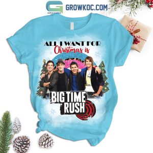 Big Time Rush All I Want For Christmas Is Big Time Rush Once A Rush Always A Rusher BRT Big Time James Girl Winter Holiday Fleece Pajama Sets