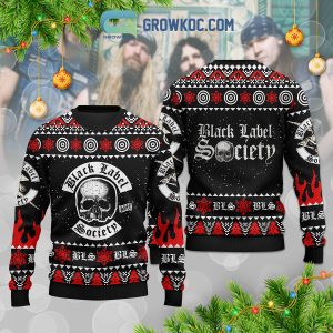Black Label Society BLS Full Black Christmas Winter Holidays Ugly Sweater