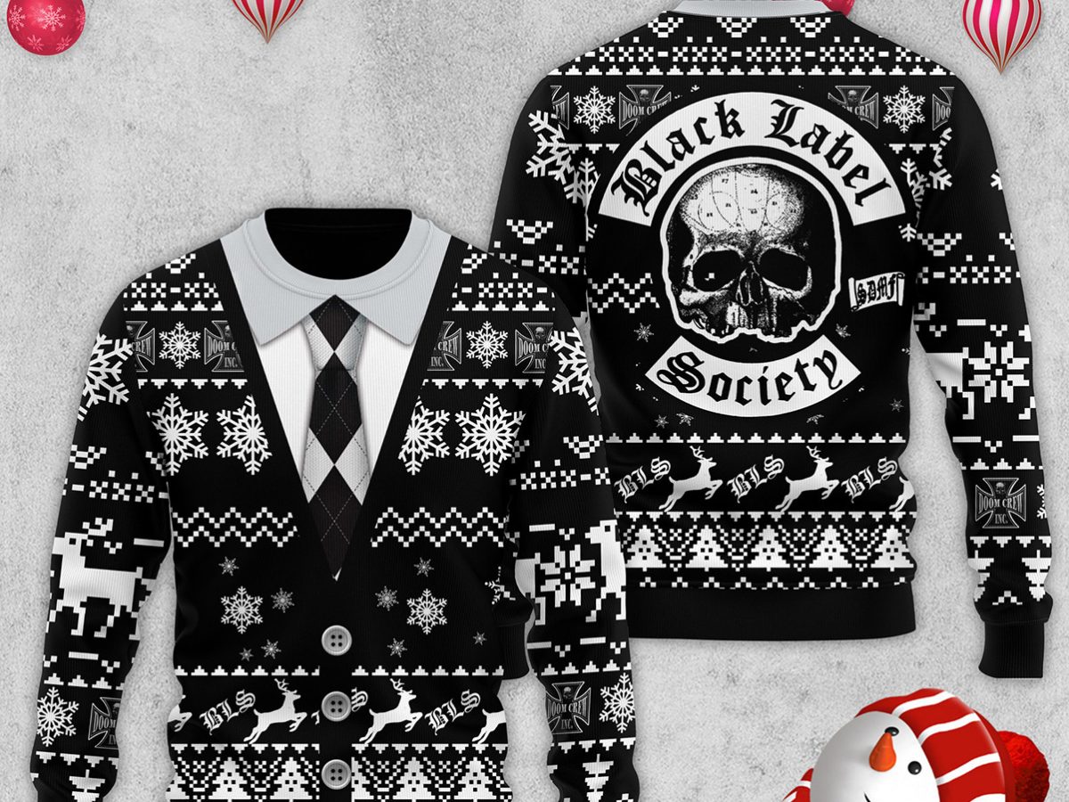 Black label 2025 society christmas sweater