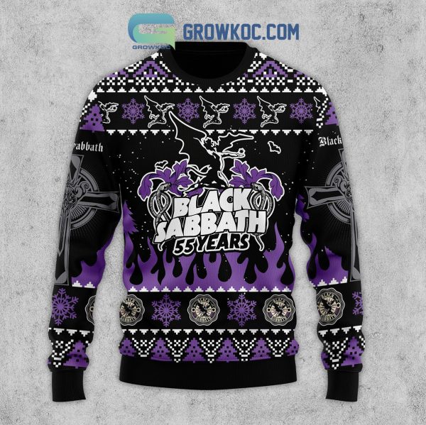 Black Sabbath Heavy Metal Rock Band 55 Years Anniversary Christmas Ugly Sweaters