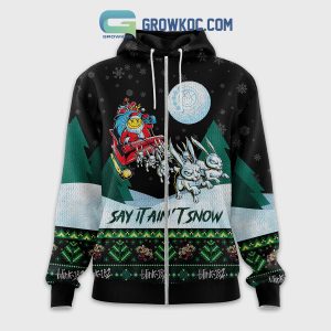 Blink 182 Band Say It Ain’t Snow Christmas Zip Hoodie Sweater