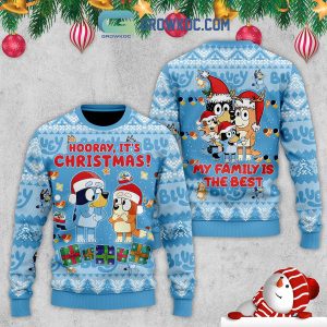 Bluey Bingo My Family Is The Best Hooray It Is Christmas Holidays Ugly Sweater