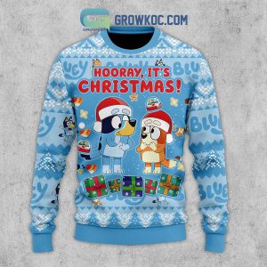 Bluey Bingo My Family Is The Best Hooray It Is Christmas Holidays Ugly Sweater