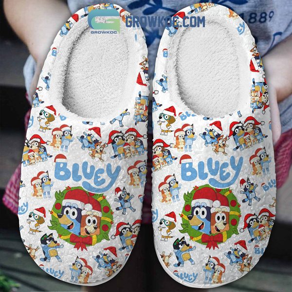 Bluey Merry Christmas House Slippers