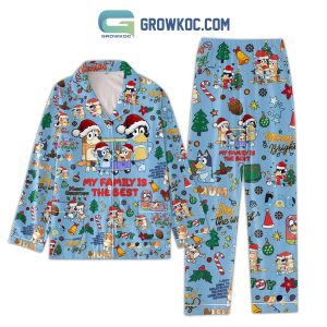 Bluey My Family Is The Best Merry Christmas Pajamas Set